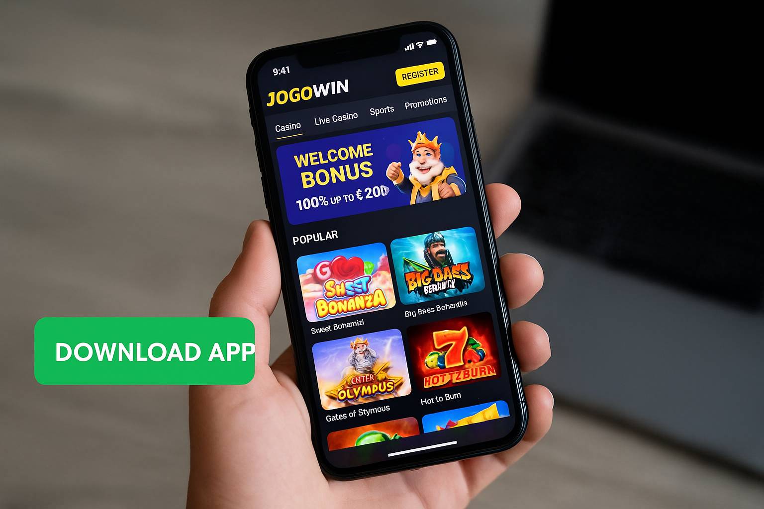 Baixar o JOGOWINCassino App