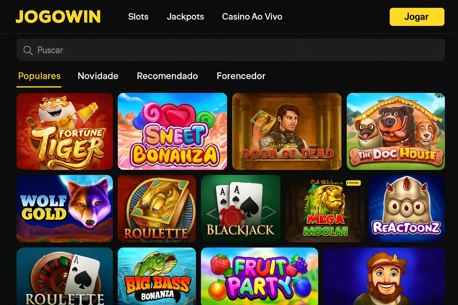 Jogos de cassino online JOGOWIN